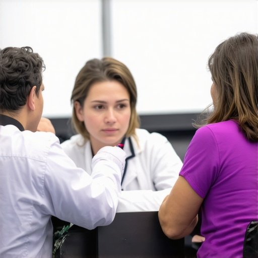 Patients receiving semaglutide injections and practicing intermittent fasting in a contemporary clinic