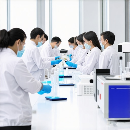 Scientists in a lab developing semaglutide drugs